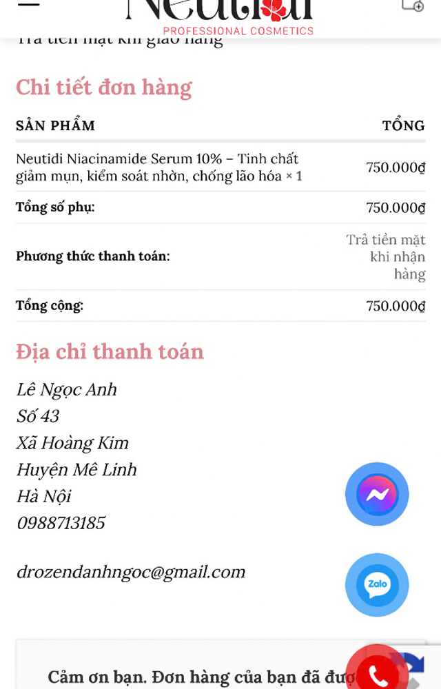 Hướng dẫn mua hàng 5 Hướng dẫn mua sản phẩm trên Neutidi