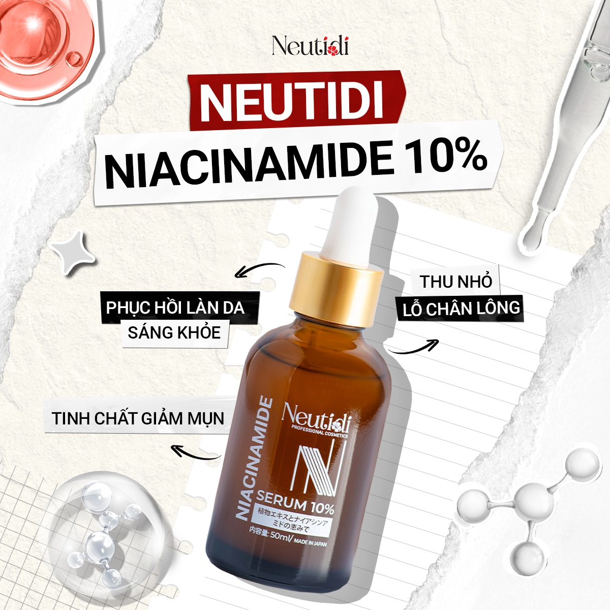 Trang chủ 91 Serum Neutidi Niacinamide 10%