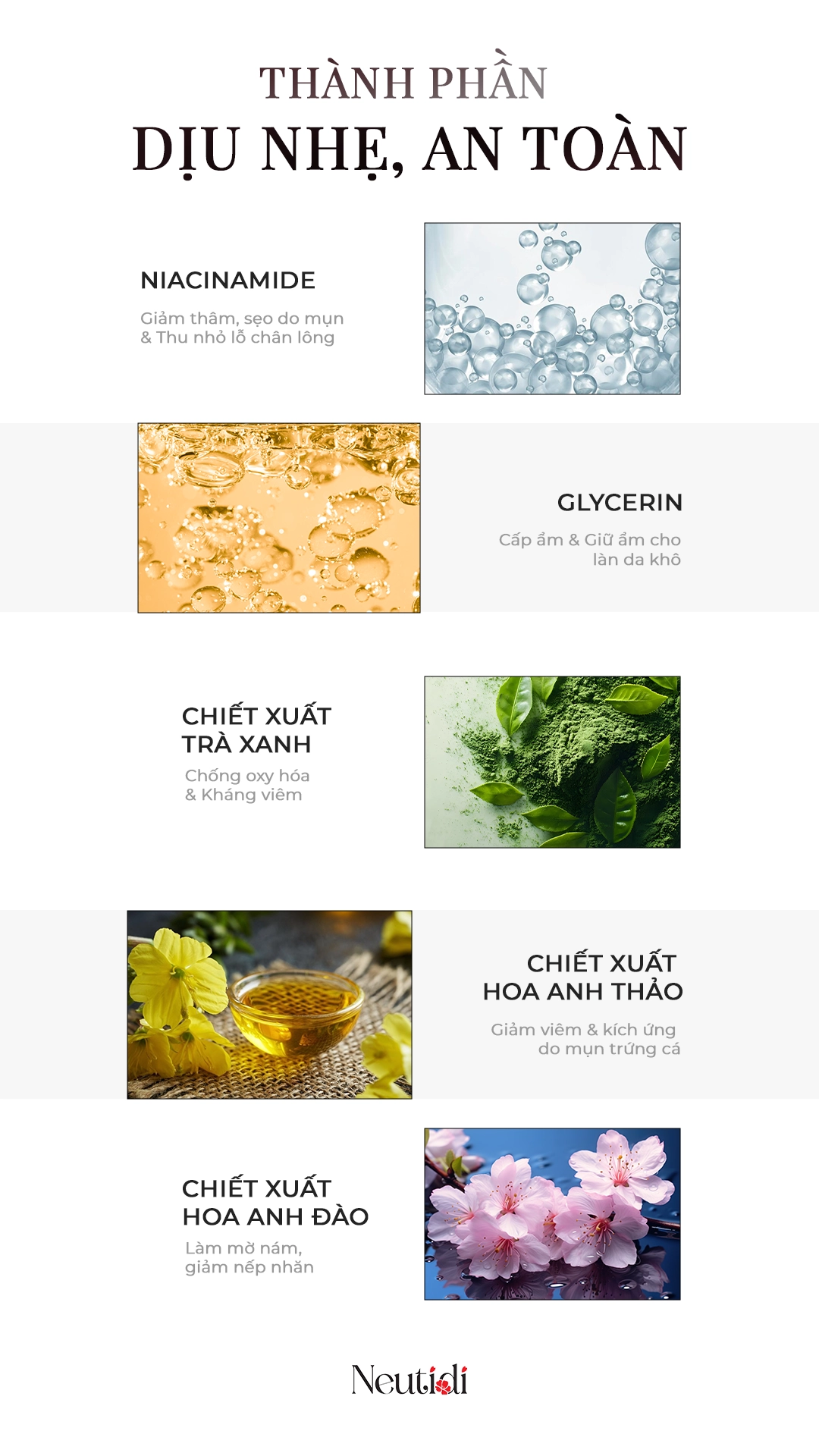 serum neutidi niacinamide thanh phan diu nhe an toan