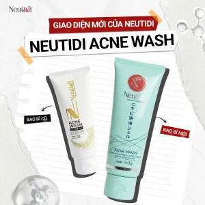 Sữa rửa mặt Neutidi Acne Wash bao bì mới