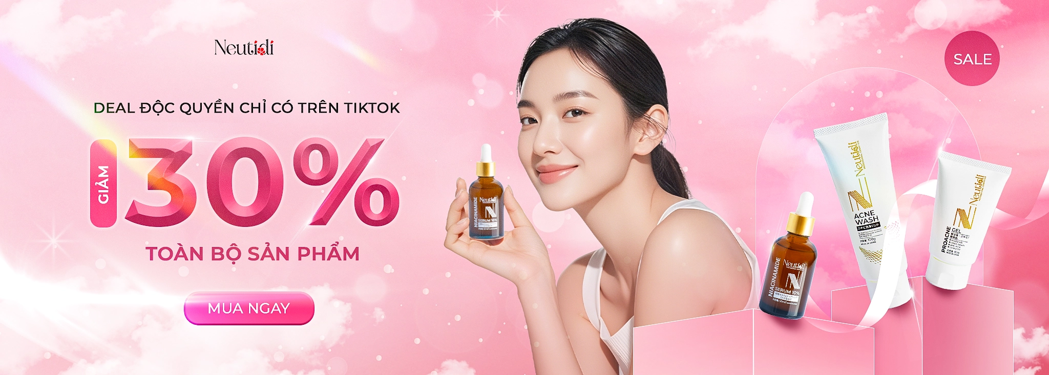 Banner - ưu đãi khi mua sắm Neutidi từ tiktok