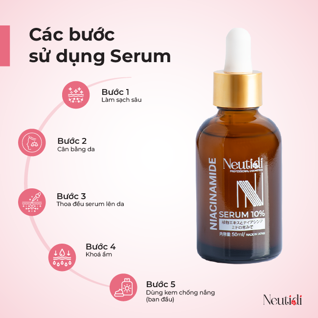 Các bước sử dụng serum hợp lý