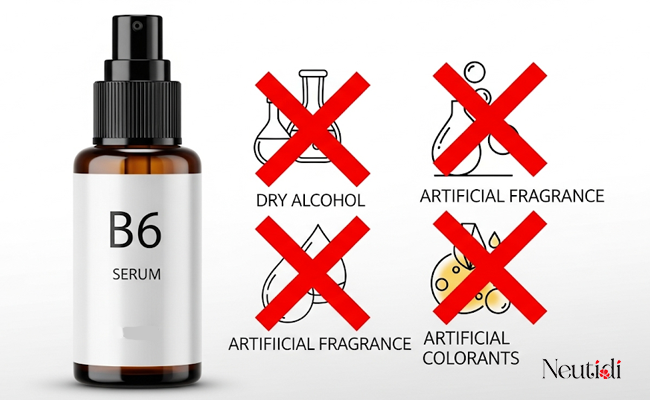 Các chất không nên có khi dùng serum B6