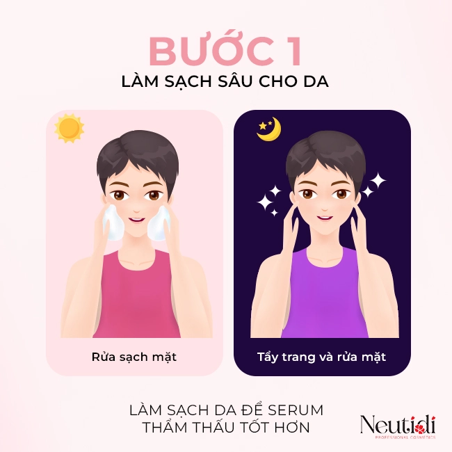 Cách sử dụng serum - bước 1