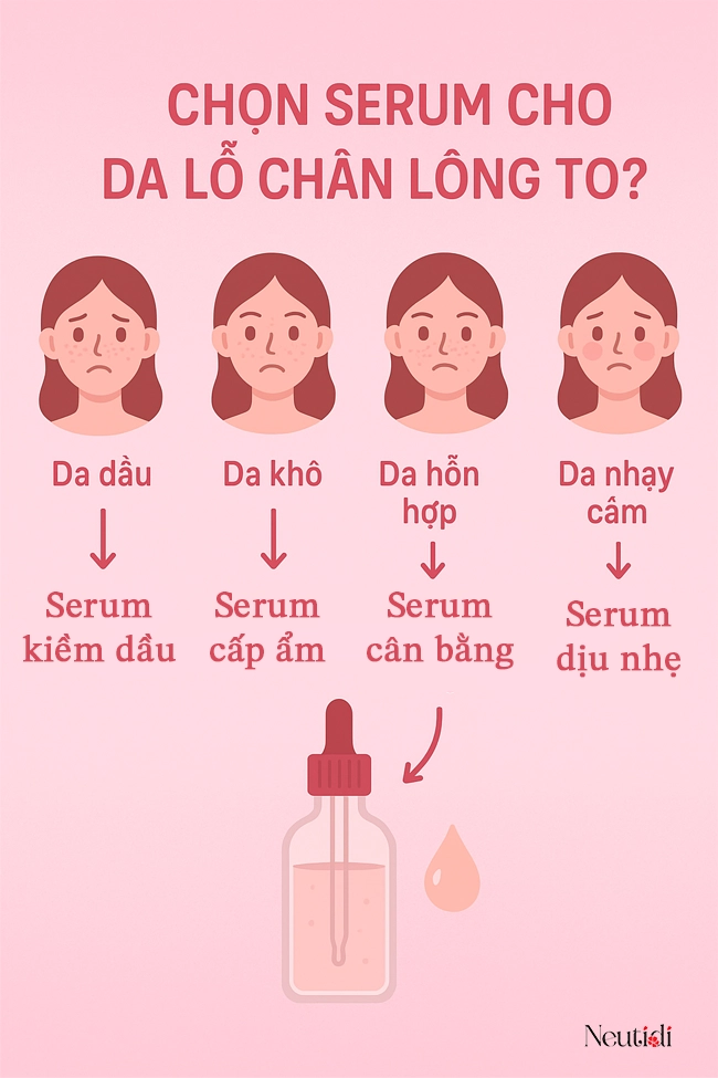 Hướng dẫn chọn serum cho da có lỗ chân lông to