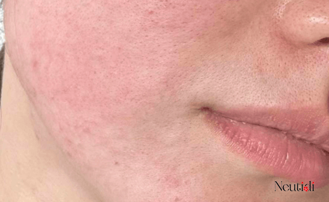 Da có thể bị đỏ nhẹ hoặc cảm giác châm chích sau khi dùng niacinamide