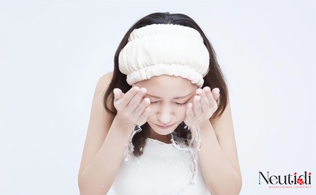 Bước 1: Làm sạch sâu cho da ban đêm 