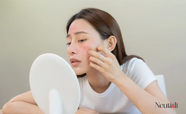 Nóng rát mặt do đặc tính của serum