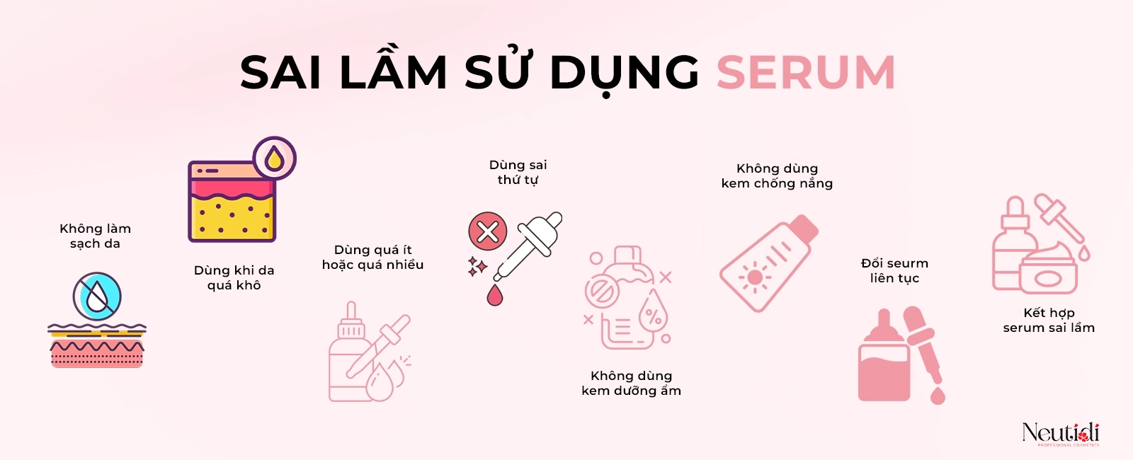 Sai lầm cần tránh khi sử dụng serum