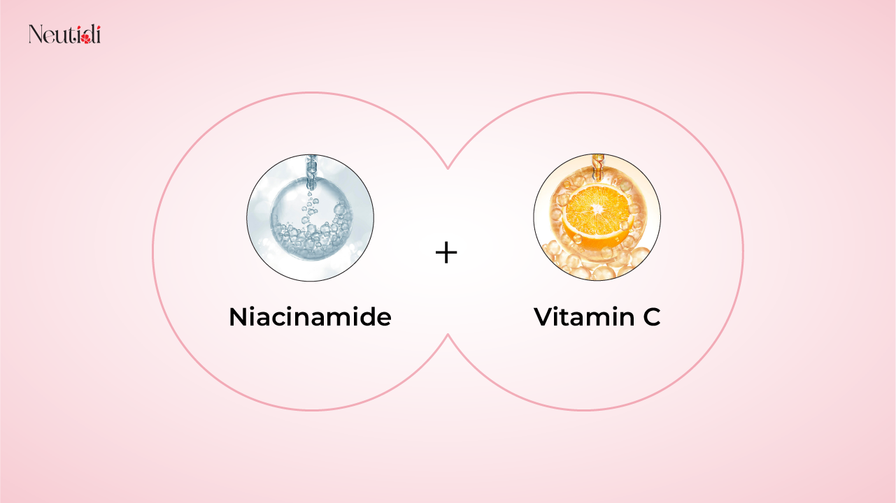 Dùng kết hợp serum Niacinamide và Vitamin C