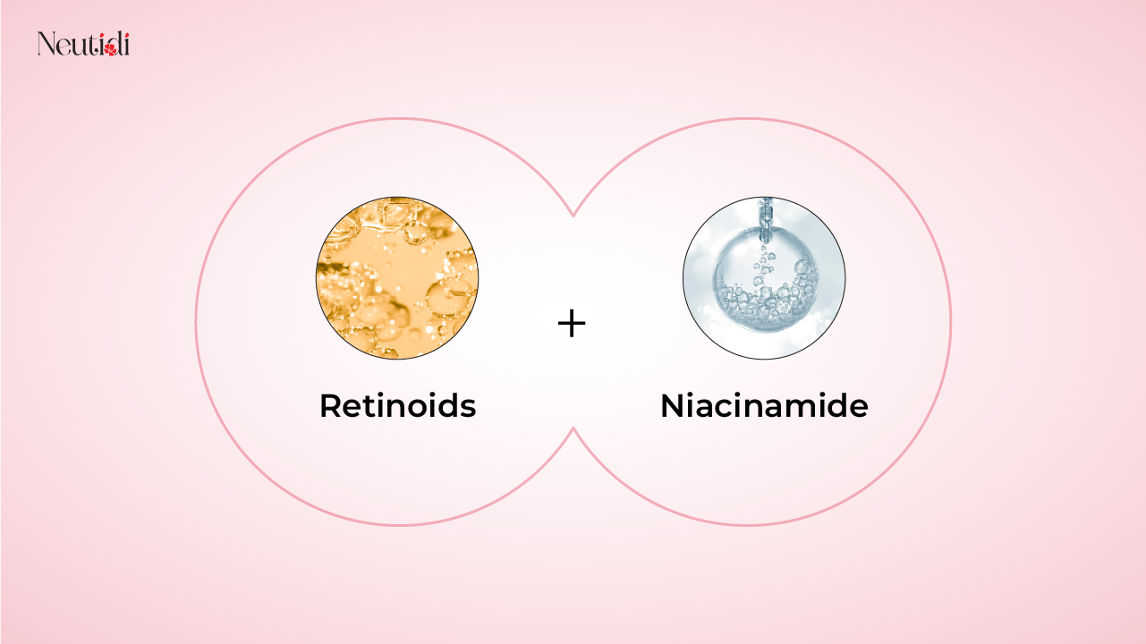 Dùng kết hợp serum retinoids và niacinamide