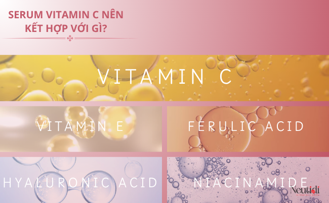Serum vitamin C nên kết hợp dùng chung với gì?