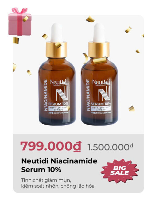 Combo 2 serum Neutidi Niacinamide 10%