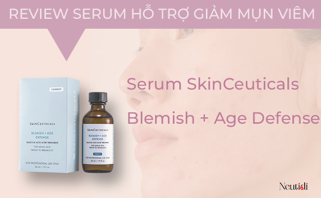 Trị mụn viêm bằng serum SkinCeuticals Blemish + Age Defense