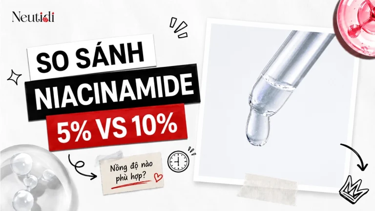 So sánh nồng độ niacinamide 5% và 10%