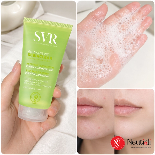 Đánh giá sữa rửa mặt SVR Sebiaclear Gel Moussant cho da dầu mụn