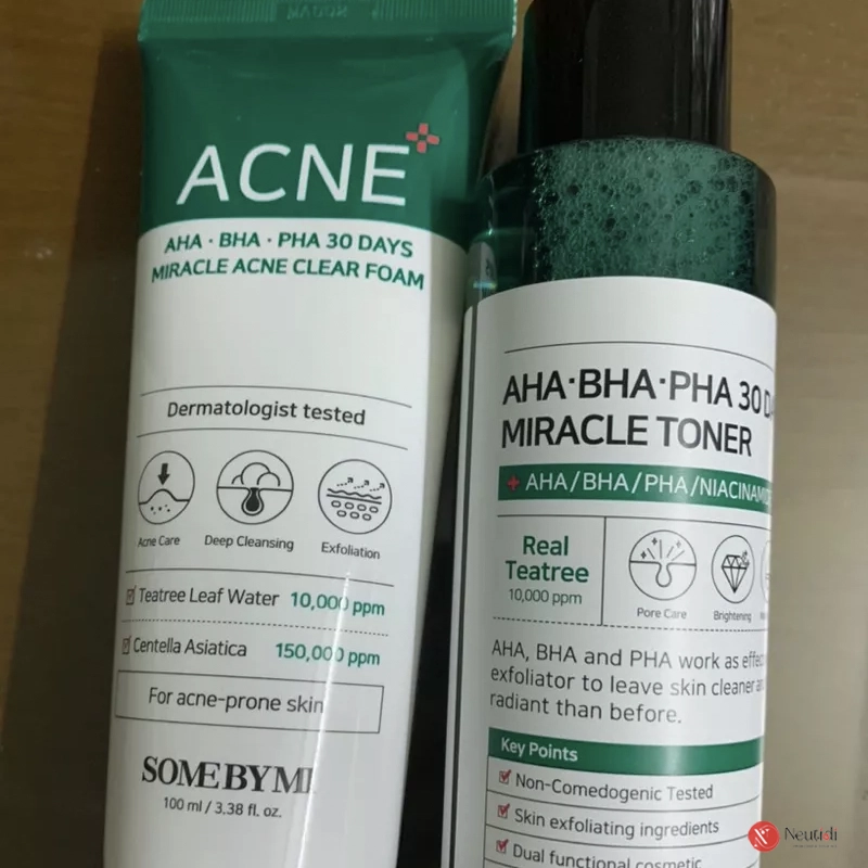 Sữa rửa mặt BHA: Some By Mi AHA - BHA - PHA 30 Days Miracle Acne Clear Foam