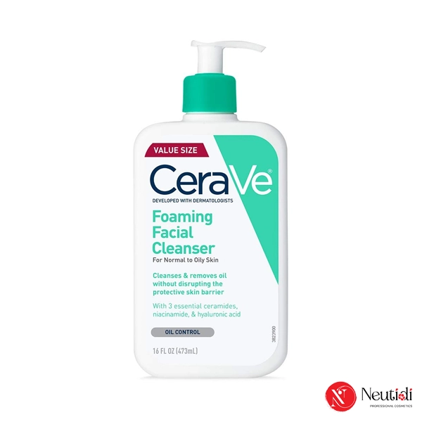 Sữa Rửa Mặt cho da hỗn hợp thiên dầu CeraVe Foaming Facial Cleanser