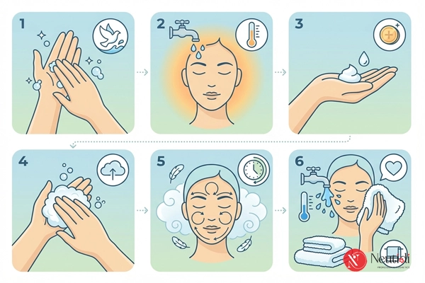 Top 5 sữa rửa mặt dịu nhẹ cho da nhạy cảm được chuuyên gia khuyên dùng 2025 10 Cách sử dụng sữa rửa mặt cho da nhạy cảm