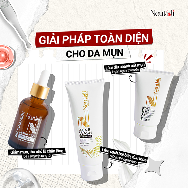 Báo Dân Trí nói gì về Dược Mỹ Phẩm Neutidi? 2 Neutidi giải pháp toàn diện cho da mụn