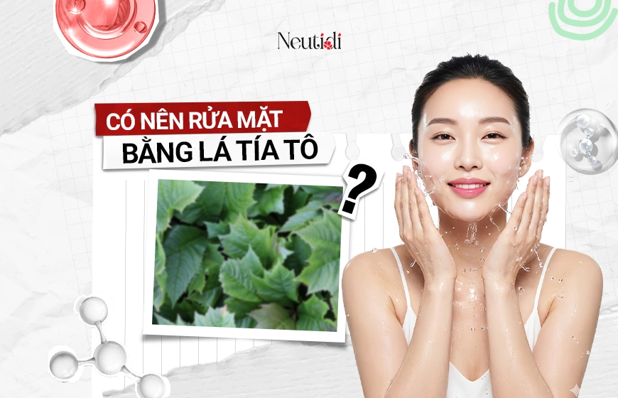 Hướng dẫn cách rửa mặt bằng lá tía tô
