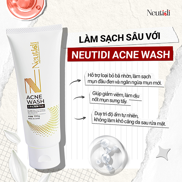 Báo Dân Trí nói gì về Dược Mỹ Phẩm Neutidi? 3 Sữa rửa mặt Neutidi - Dân trí đưa tin