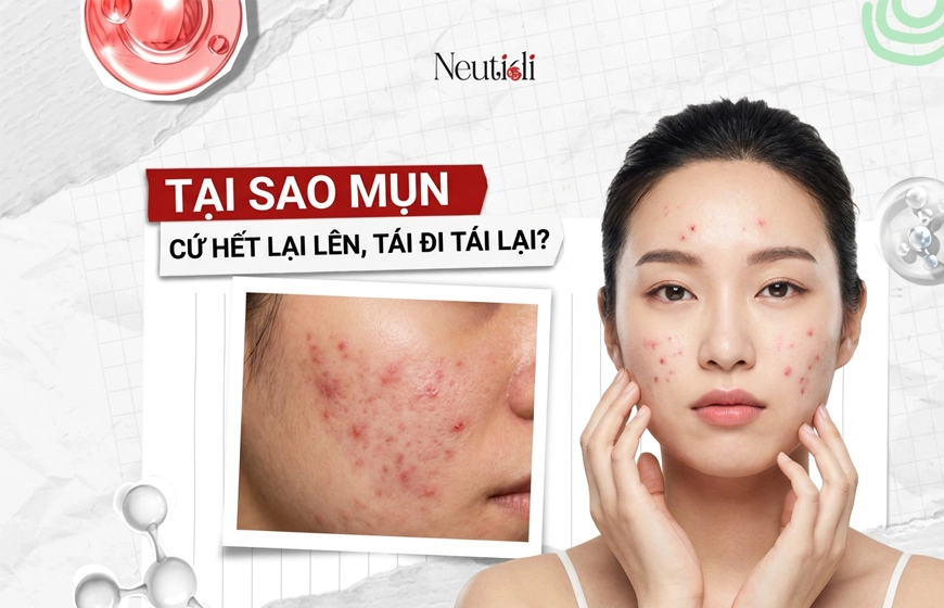 Tại sao mụn cứ hết lại lên, tái đi tái lại