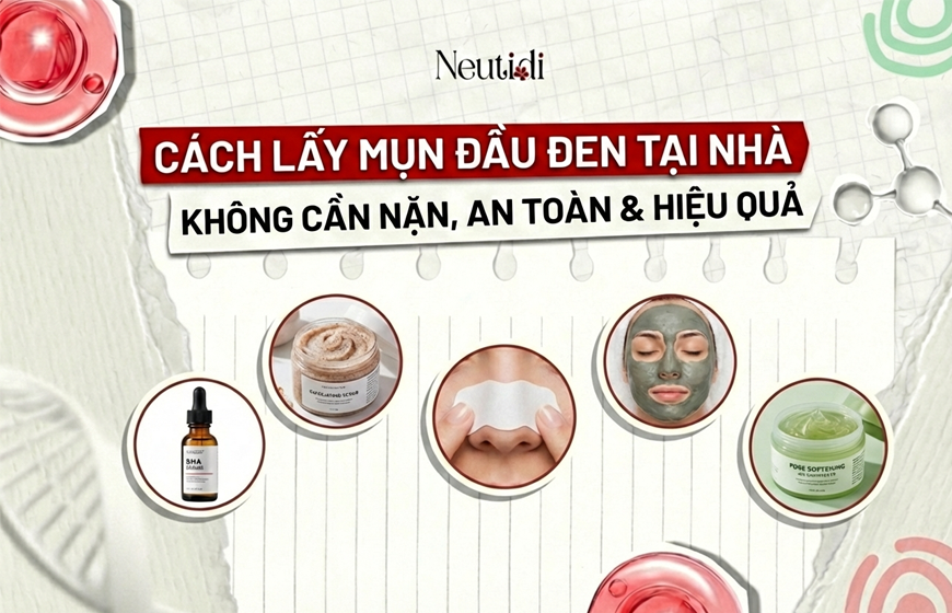 Cách lấy mụn đầu đen tại nhà không cần nặn