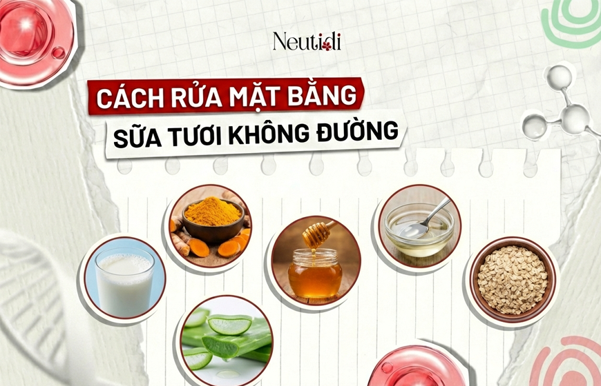cach rua mat bang sua tuoi khong duong