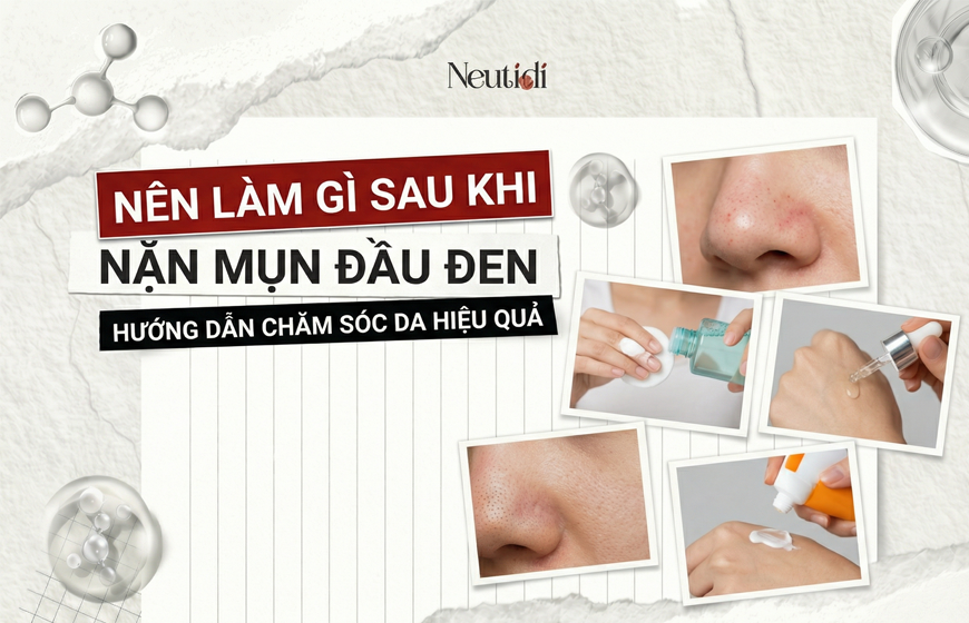 Nên làm gì sau khi nặn mụn đầu đen