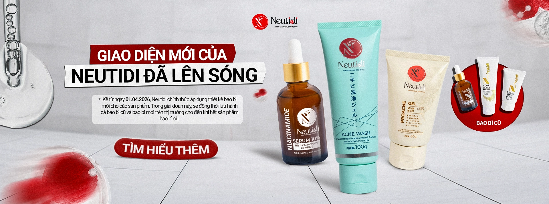 Banner bao bì sản phẩm mới