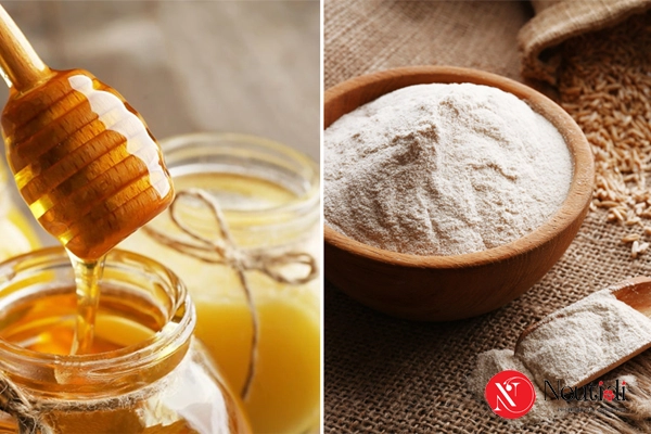 Mụn cám ở cằm: Nguyên nhân & 7 cách trị hiệu quả tại nhà 4 Mật ong và bột cám gạo hỗ trợ trị mụn cám ở cằm