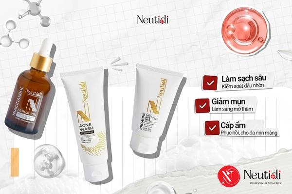 Bộ sản phẩm Neutidi Proacne Kit hỗ trợ giảm mụn