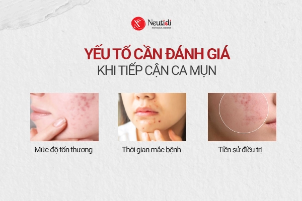 Yếu tố cần đánh giá khi tiếp cận ca mụn