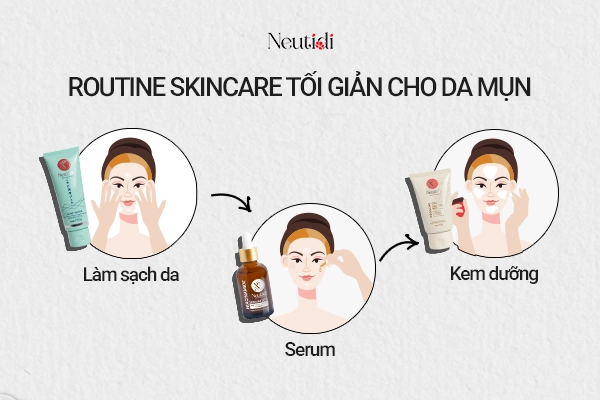 Routine tối giản cho da mụn