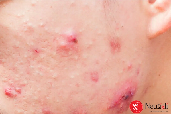 Bùng phát mụn trứng cá do corticoid