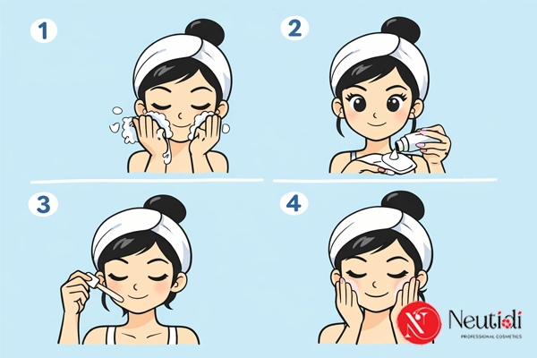 Các bước dùng BHA da dầu mụn