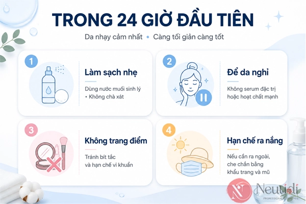 24h đầu sau nặn mụn nên xử lý như thế nào?