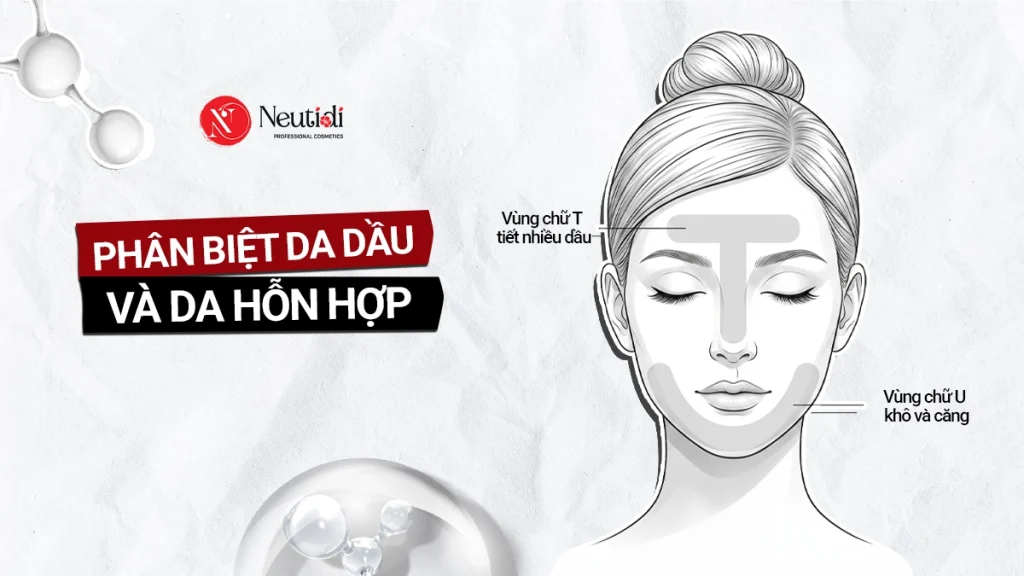 Phân biệt da dầu và da hỗn hợp