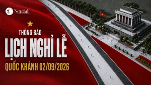 Neutidi thông báo lịch nghỉ lễ Quốc Khánh 02/09/2026