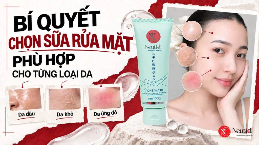 Hướng dẫn cách chọn sữa rửa mặt hiệu quả, phù hợp cho từng loại da