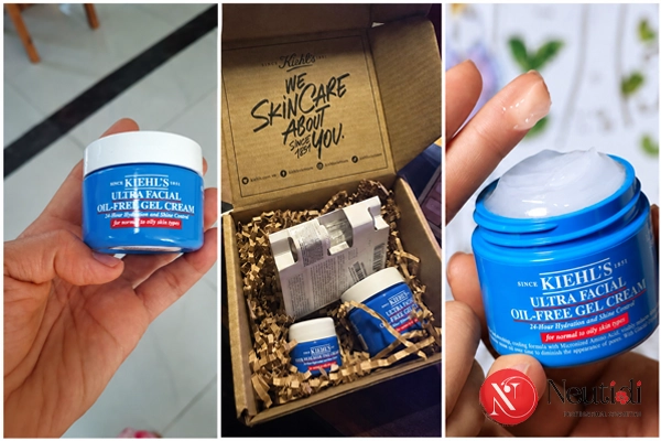 Dùng thử Kiehl's Ultra Facial Oil-Free Gel Cream cho da hỗn hợp thiên dầu