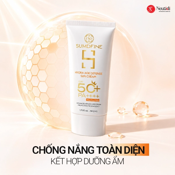 Kem chống nắng Sumdfine Hydra Age Defense